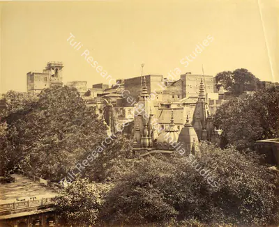 Samuel Bourne (Photographer), Kashi Vishwanath Temple, Varanasi, 1865, Antiquarian Photograph
