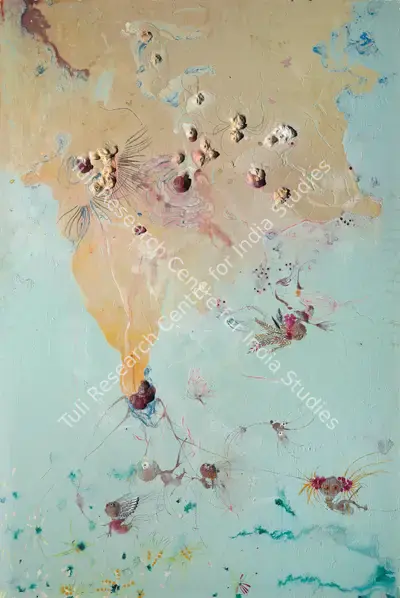 Rina Banerjee (Artist), In What Seemed At First A Monster's Colonial Dream, Leprechauns Of Amber Body And Agile Mind Blew West Wondering What It Would Be Like To Leave Land, Ocean, Bird, Bear, Feline And The Bounty Of Horned Beasts, To Leave Our Nature For Culture, 2008, Painting