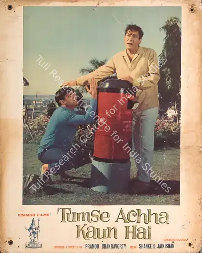 Pramod Chakravorty (Producer), Tumse Achha Kaun Hai, 1969, Photographic Still Mounted on Lobby Card