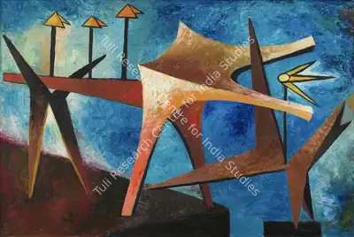 Bakre, S.K. (Artist). Untitled, c.1950s | Painting, Sa.Onl/27.06.24, 2024 · Saffronart