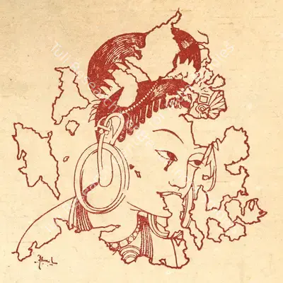 Unknown (Artist), Head of a Lady, 0490, Sketch