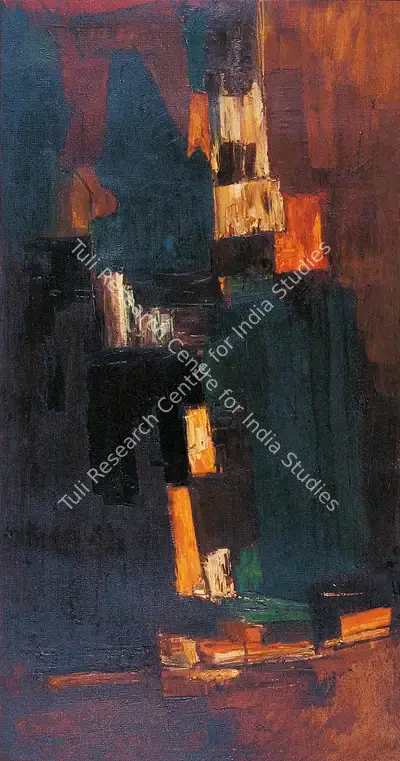 Gade, H.A. (Artist). Cityscape. Oil on canvas, 1959 | Painting | FineArts | 00600823