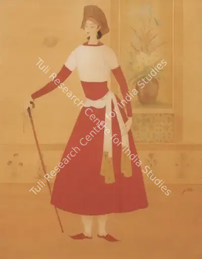 Chughtai, M.A.R. (Artist). Mughal, n.d. | Painting, Sa.Onl/27.06.24, 2024 · Saffronart