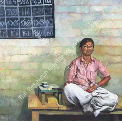 Bikash Bhattacharjee (Artist), Santu The Penciler, 1984, Painting
