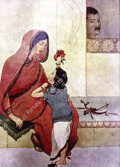 Sukhalata Rao (Artist), Mother and Son, 1930, Painting