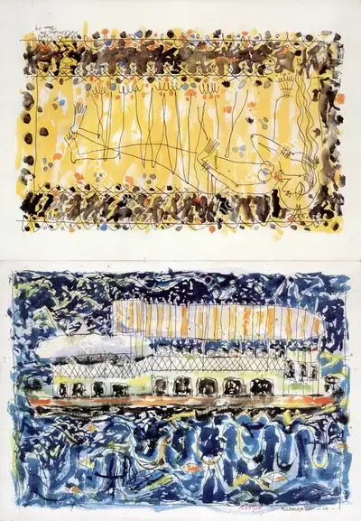 Laxman Pai (Artist), Pai in Paris, 2006, Solo Exhibition Invitation
