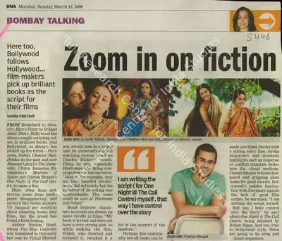Sumita Vaid Dixit (Reporter), Zoom in on fiction, 2006, Newspaper Clipping