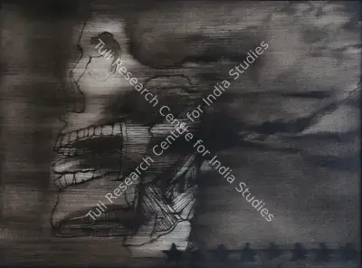 Riyas Komu (Artist), Excavated Laugh, 2007, Painting