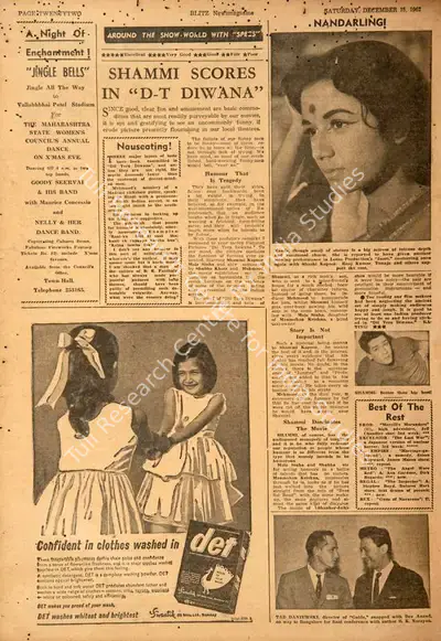 Shammi Scores in "D-T Diwana", 1962, Film Review