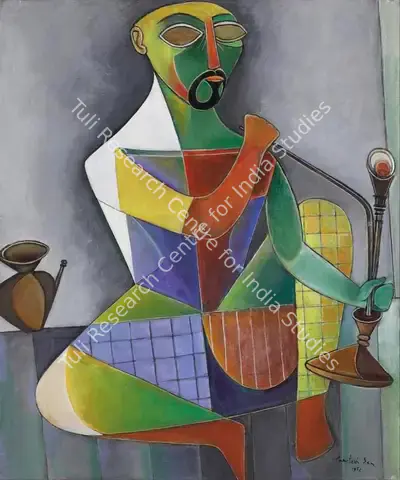 Sen, Paritosh (Artist). Untitled. Oil on canvas, 1956 | Painting | FineArts | 00545852