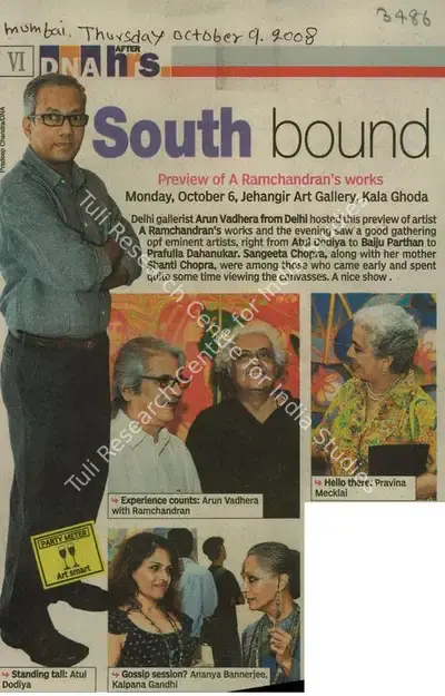 Pradeep Chandra (Reporter), South Bound, 2008, Newspaper Clipping