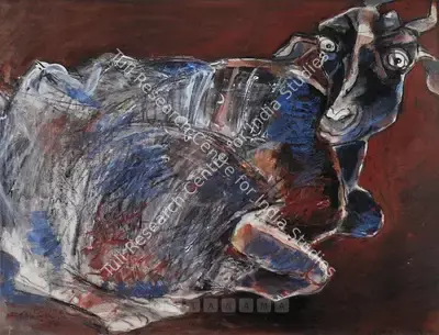 Paritosh Sen (Artist), The Goat, 1990, Painting