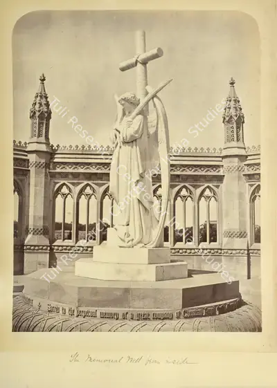 William Baker (Photographer), The Memorial Well from inside, Kanpur, 1865, Antiquarian Photograph