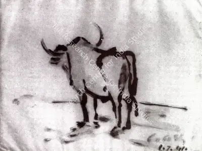 Gobardhan Ash (Artist), Quo Vadis, 1941, Drawing
