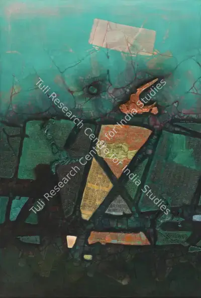 Dave, Shanti (Artist). Untitled. Oil and encaustic on canvas, 1975 | Painting | FineArts | 00355321