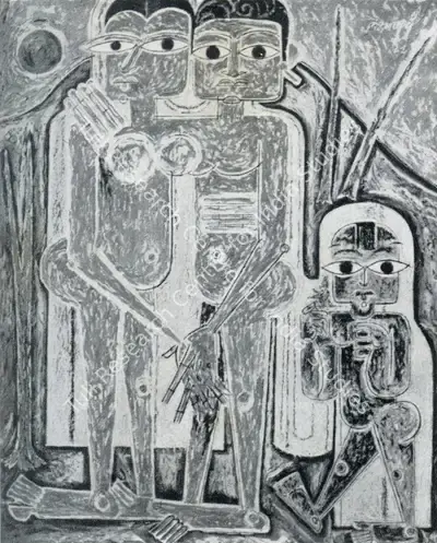 Laxman Pai (Artist), The Unwanted, 1952, Painting