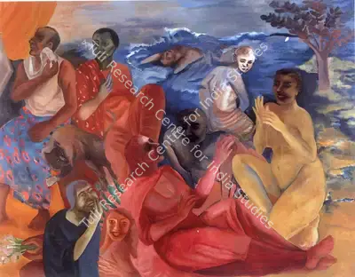 Nalini Malani (Artist), Love, Deception, and Intrigue, 1986, Painting