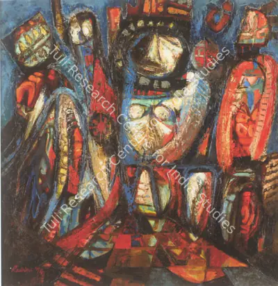 Rabin Mondal (Artist), Queen, 1974, Painting