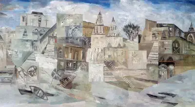 Ramkumar (Artist). Benares. Oil on canvas, 1994 | Painting | FineArts | 00374543