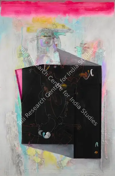 Mohan Samant (Artist), Black Shawl, 1987, Graphic Art