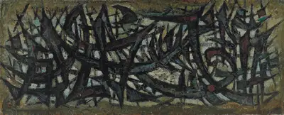 Sadequain (Artist), Composition, 1962, Painting