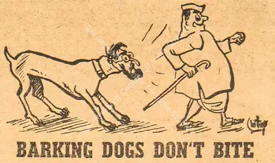 Basu Chatterjee (Cartoonist), Barking Dogs Don't Bite, 1952, Cartoons