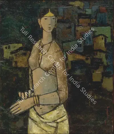 B. Prabha (Artist), Village Belle, 1960, Painting