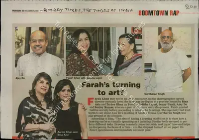 Farah's Turning to Art?, 2008, Newspaper Clipping