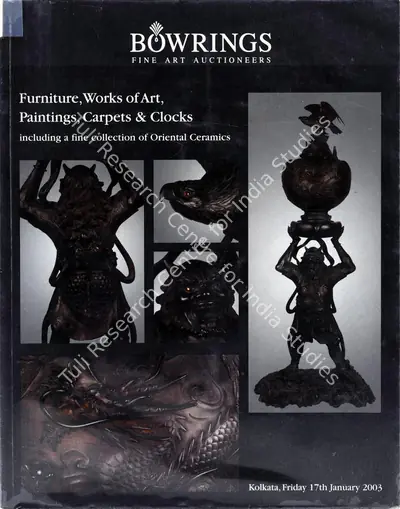 Bowrings (Auction House), Furniture, Works of Art, Paintings, Carpets and Clocks, 2003, Auction Catalogue