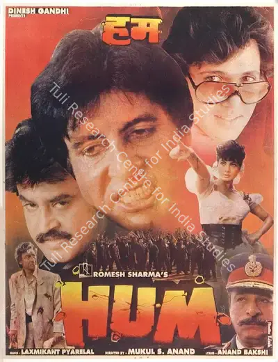 Romesh Sharma (Producer), Hum, 1991, Full Sheet Poster