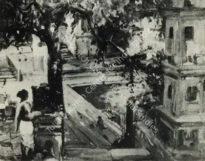 A.X. Trindade (Artist), Banganga, 1927, Painting