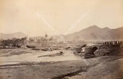 John Burke (Photographer), Old Bridge on Kabul River, 1879, Antiquarian Photograph