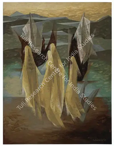 Jehangir Sabavala (Artist), The Embarkation, 1965, Painting