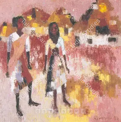Rummana Said (Artist), South India Fishing Women, 1960, Painting