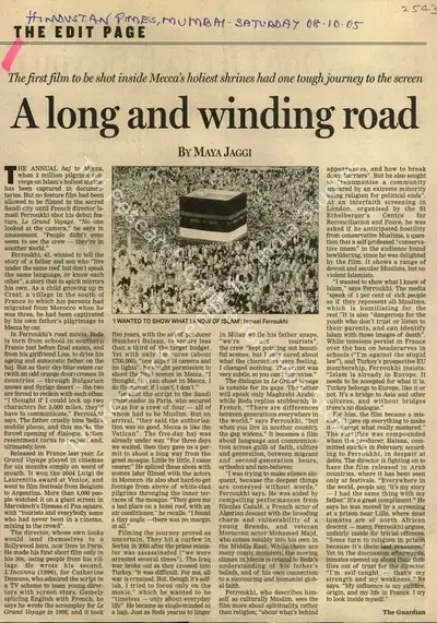 Maya Jaggi (Reporter), A Long And Winding Road, 2005, Newspaper Clipping
