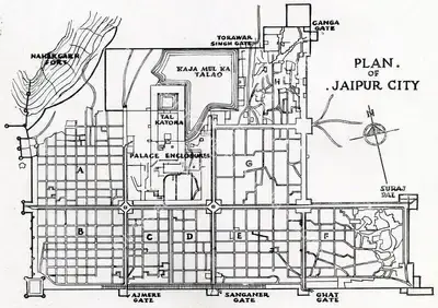 Unknown (Cartographer), Plan of Jaipur City, Map