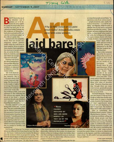 Avinash Kalla (Reporter), Art laid bare!, 2007, Newspaper Clipping