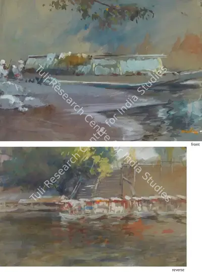 N.S. Bendre (Artist), Untitled (Landscape), 1945, Painting