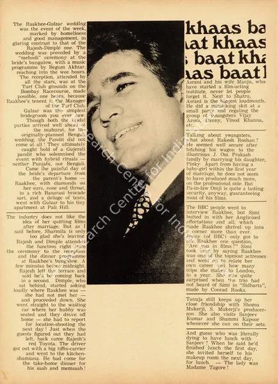 Khaas Baat, 1973, Column