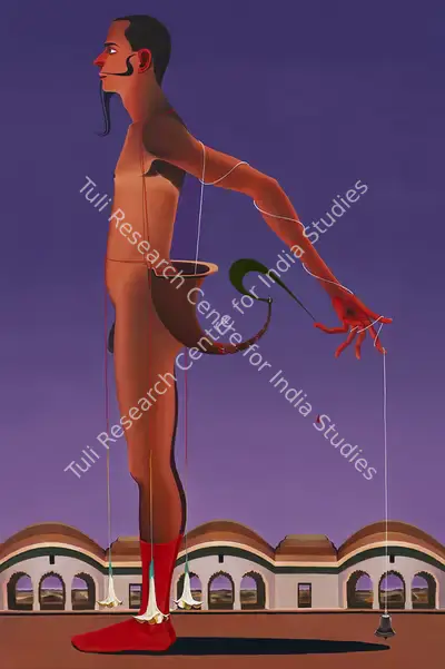 Surendran Nair (Artist), I Beg Your Pardon- The Scorpion Act II - An Actor Meditating on a Character of an Imaginary Play, 2002, Painting