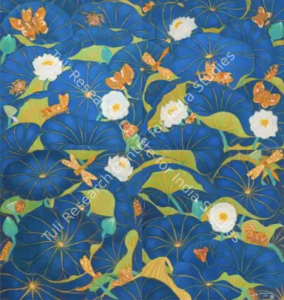 Ramachandran, A. (Artist). Autobiography of an Insect in the Lotus Pond. Oil on canvas, 2000 | Painting | FineArts | 00355285