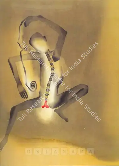 Atul Dodiya (Artist), Fakir With Long Nail - I, 2002, Painting