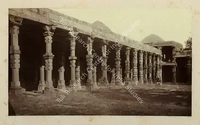 Eugene Clutterbuck Impey (Photographer), The Kootub - Northen Side of the inner Enclosure, Antiquarian Photograph