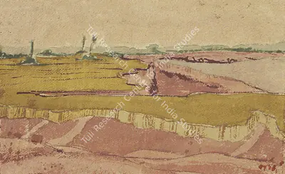Nandalal Bose (Artist), Untitled (Landscape) , 1915, Painting