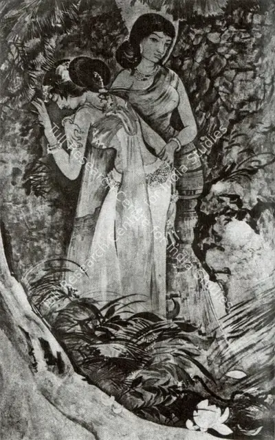 Nandalal Bose (Artist), The Grief of Uma, 1920, Painting
