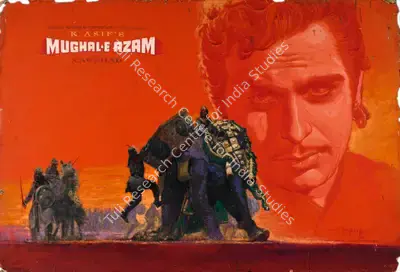 Nirajkar Faiz (Artist), Mughal E Azam, 1960, Showcard