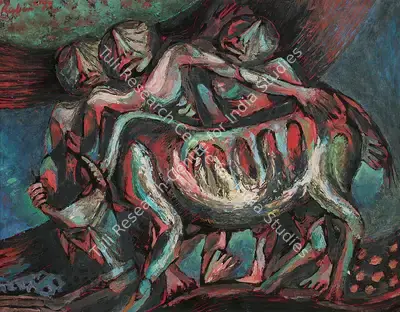 Rabin Mondal (Artist), Crossing the Border, 1977, Painting