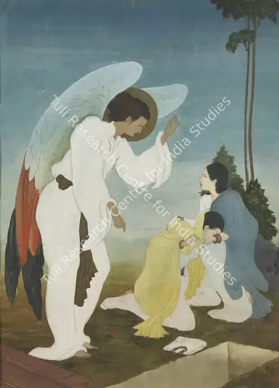 Alfred David Thomas (Artist), Angel at a Graveside, 1932, Painting