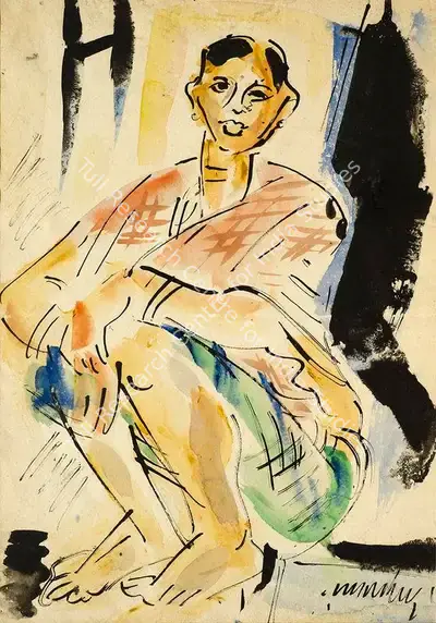 Ramkinkar Baij (Artist), Untitled, Painting