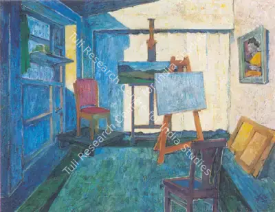 Madhav Satwalekar (Artist), The Artist Studio, 1968, Painting